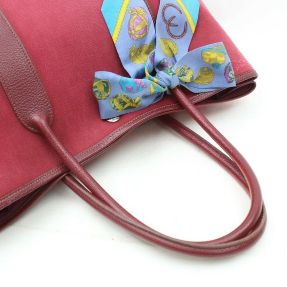 AUTHENTIC Hermes Garden Party PM Bordeaux Canvas - Picture 3 of 11